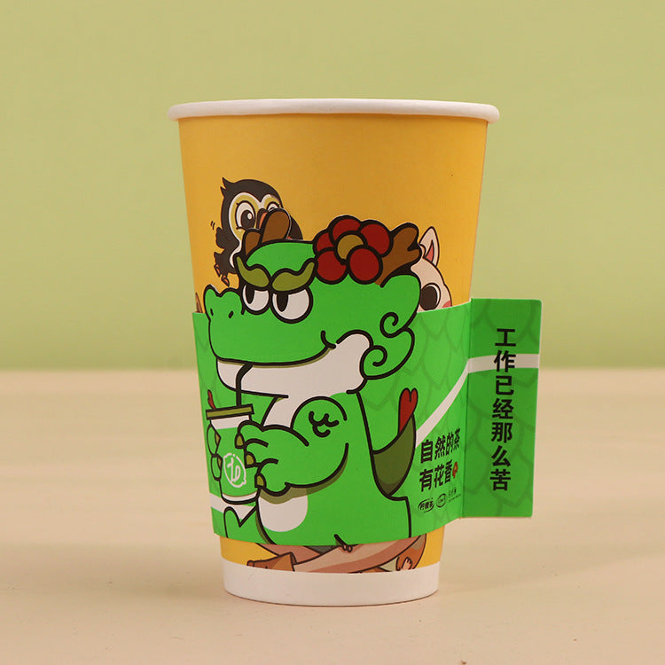 Custom Printed Paper Coffee Cup Sleeves Holder for Protective Hot and Cold Insulation