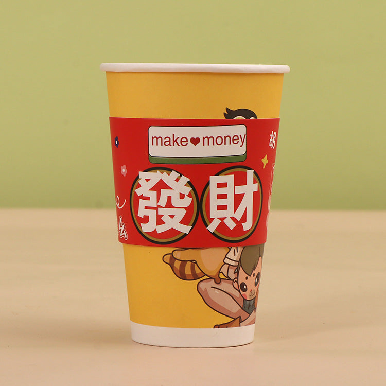 Custom Printed Paper Coffee Cup Sleeves Holder for Protective Hot and Cold Insulation