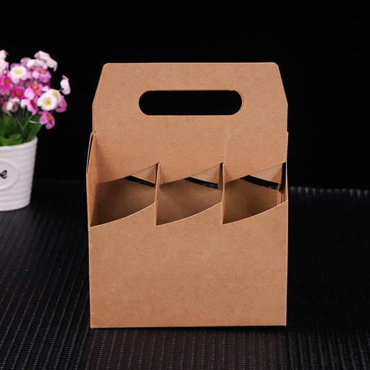 6 Bottle Holder Kraft Cardboard 12 oz. Beer or Soda Bottle Carrier for Safe And Easy Transport 1,000Pack