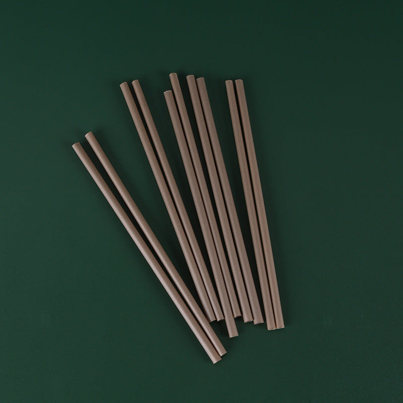 100% Biodegradable Coffee Bean Ground PLA Straws, Corn Plant-Based PLA Straw for Juice Cold Drinks/Coffee 200 Packs