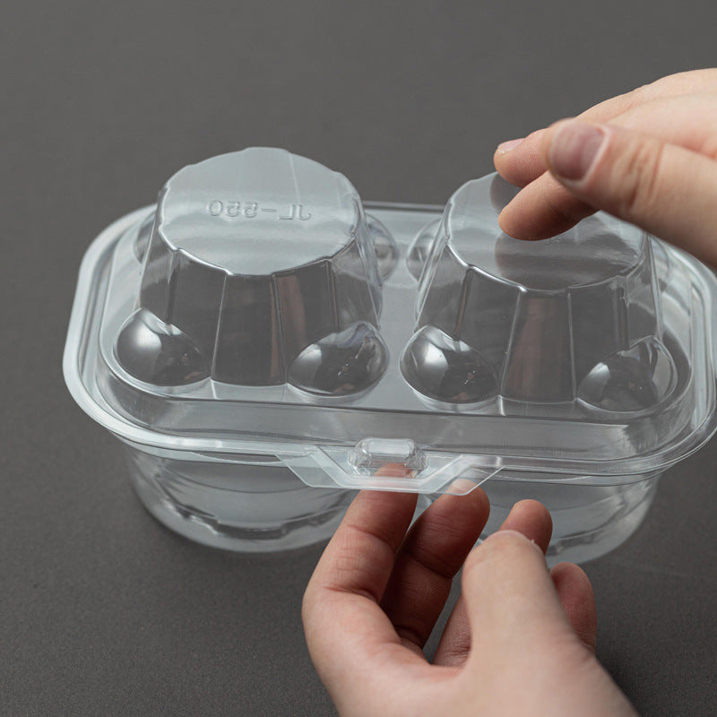 Cupcake Containers Disposable Clear Plastic Cupcake Holders with Airtight Deep Dome Lid